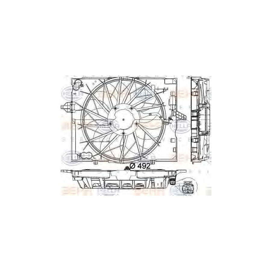 Hella 8EW 351 043-161 Fan, Radiator