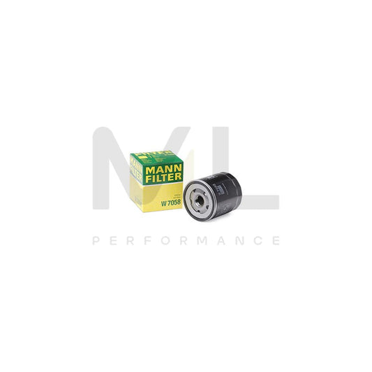 MANN-FILTER W 7058 Oil Filter Spin-on Filter, with one anti-return valve | ML Performance Car Parts