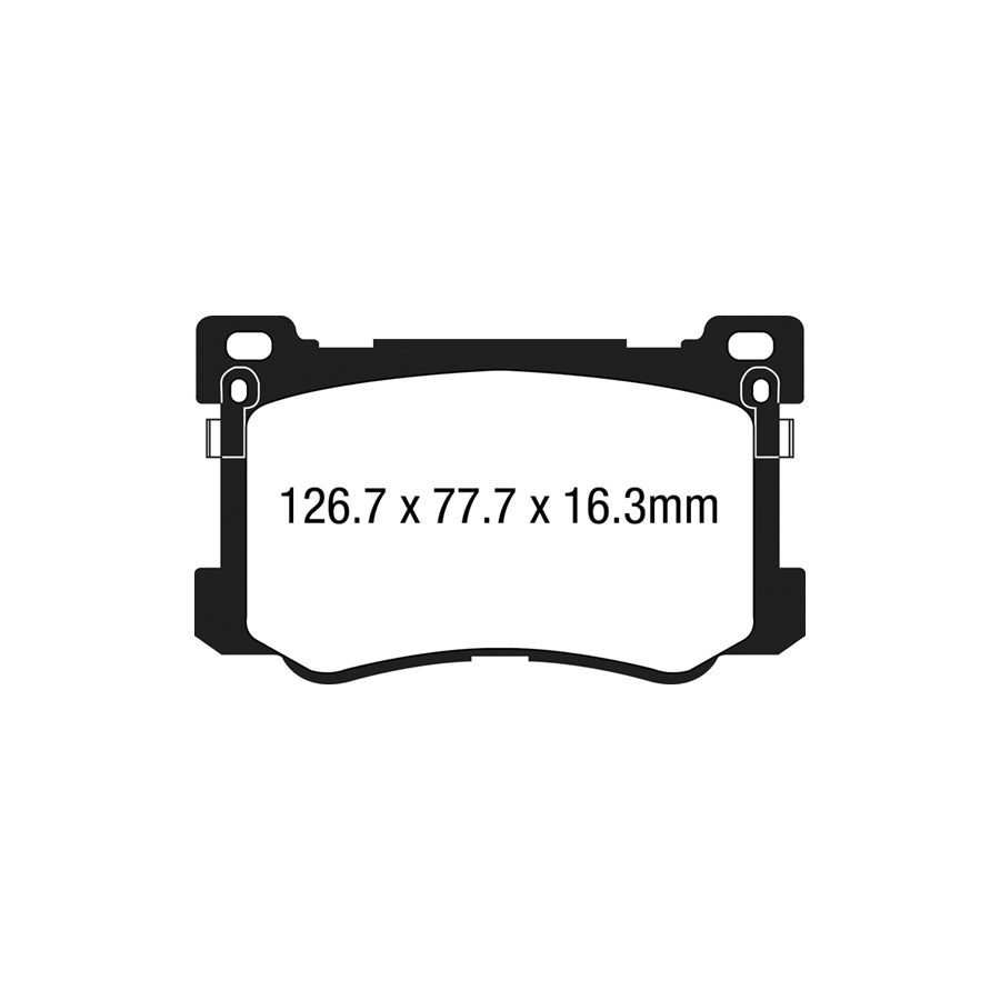 EBC DP43048R Hyundai Genesis Yellowstuff Front Brake Pads - Brembo Caliper 2 | ML Performance UK Car Parts