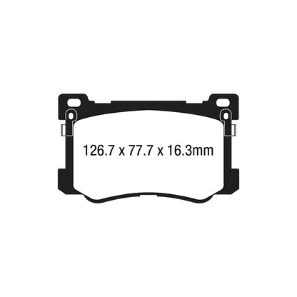 EBC DP43048R Hyundai Genesis Yellowstuff Front Brake Pads - Brembo Caliper 2 | ML Performance UK Car Parts