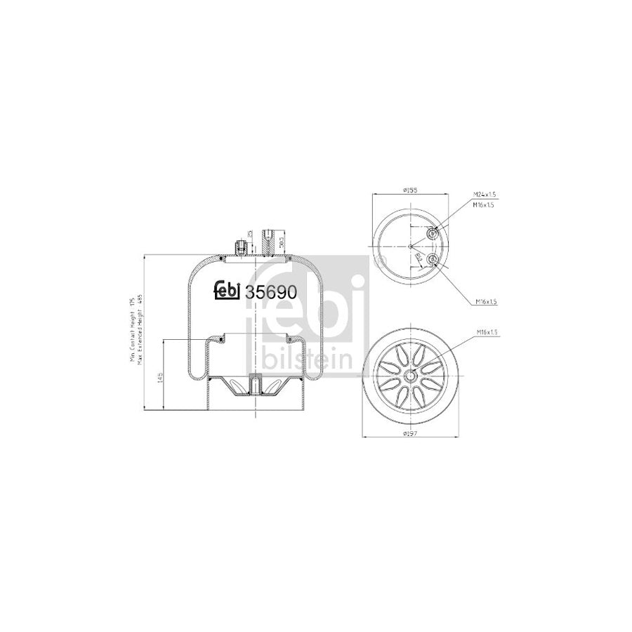 Febi Bilstein 35690 Boot, Air Suspension