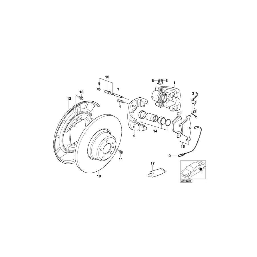 Genuine BMW 34211164580 E38 Caliper Housing Right (Inc. 735i, 730iL & 730i) | ML Performance UK Car Parts