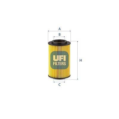 UFI 25.054.00 Oil Filter For Chrysler Pt Cruiser Estate