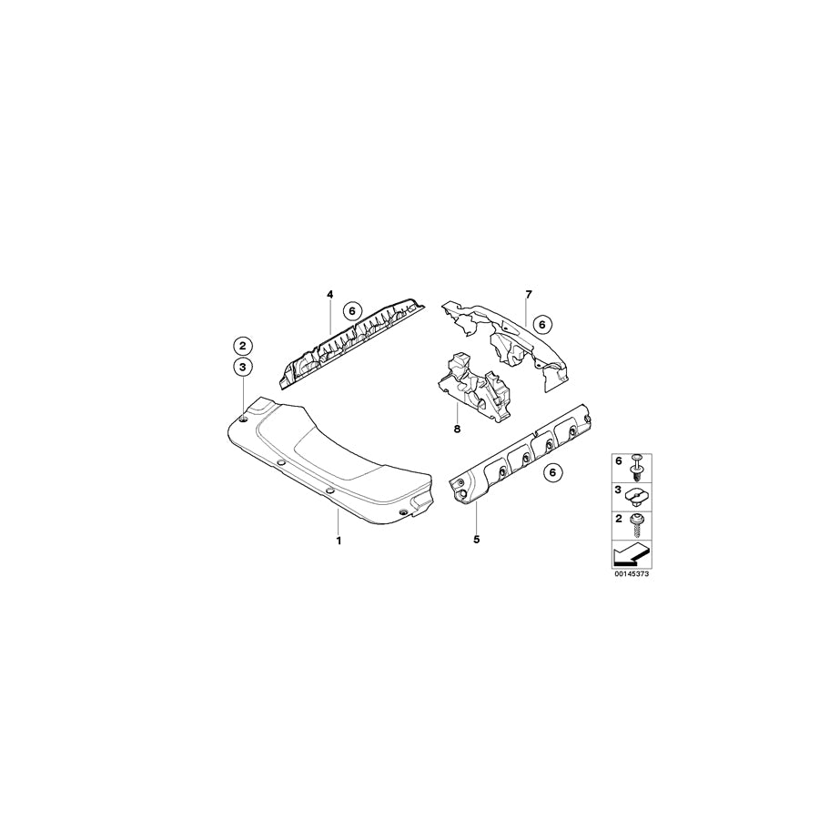 Genuine BMW 11147793427 E65 Covering, Bottom Rear (Inc. 745d) | ML Performance UK Car Parts