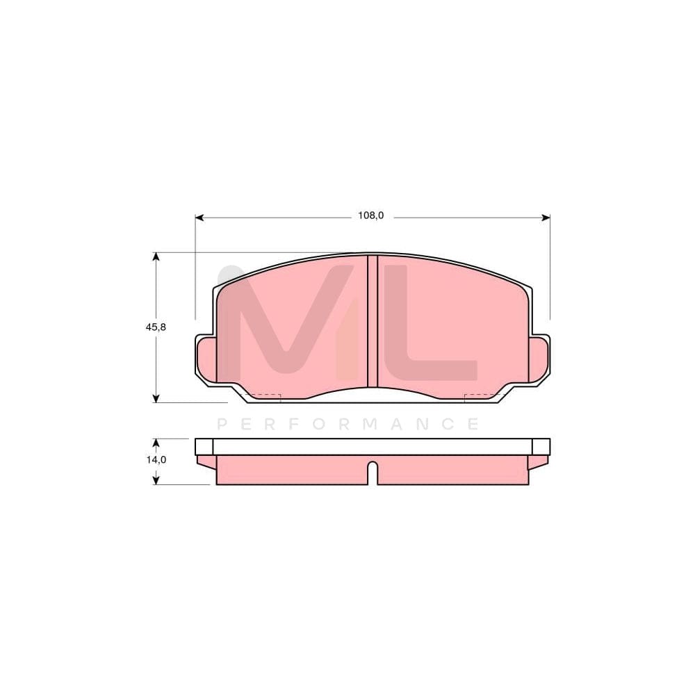 TRW Gdb175 Brake Pad Set Not Prepared For Wear Indicator | ML Performance Car Parts