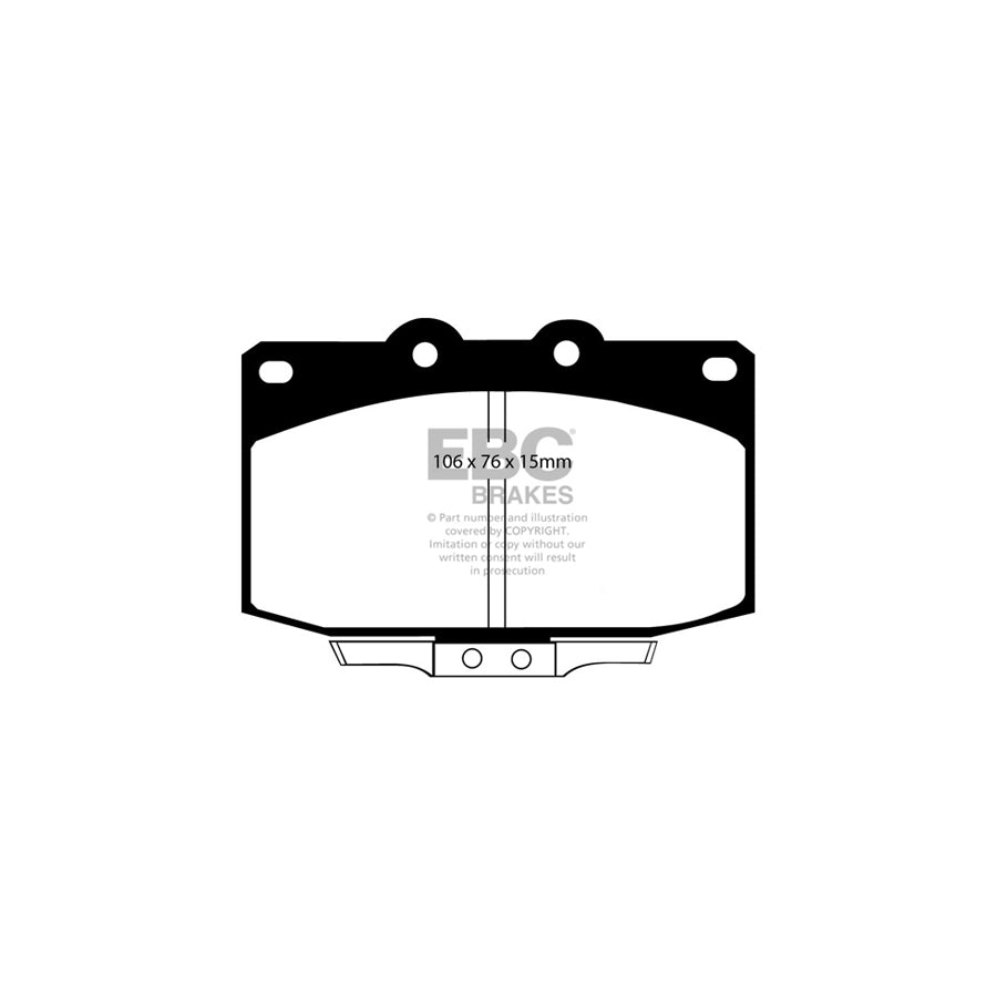 EBC PD13KF452 Mazda RX7 Yellowstuff Front Brake Pad & GD Disc Kit - Akebono Caliper 2 | ML Performance UK Car Parts