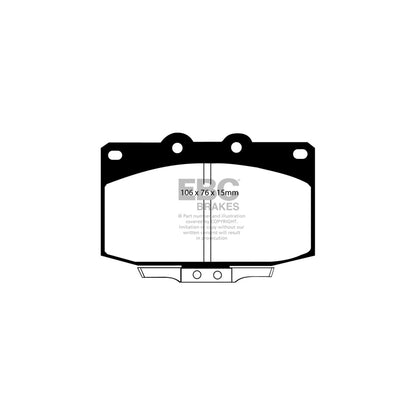 EBC PD13KF452 Mazda RX7 Yellowstuff Front Brake Pad & GD Disc Kit - Akebono Caliper 2 | ML Performance UK Car Parts