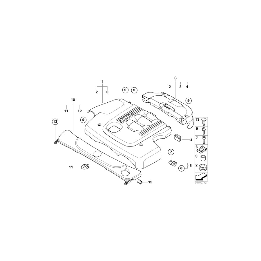 Genuine BMW 11147801282 E60 E61 Cover, Radiator (Inc. 520d) | ML Performance UK Car Parts