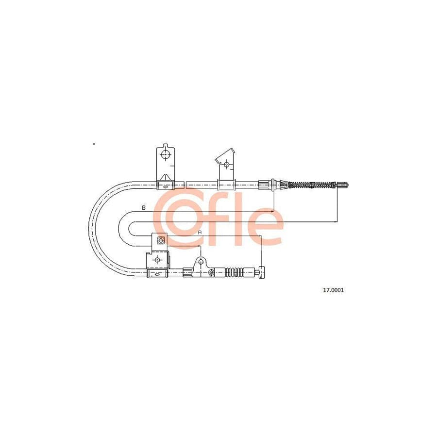 Cofle 92.17.0001 Hand Brake Cable For Nissan Micra Ii Hatchback (K11)