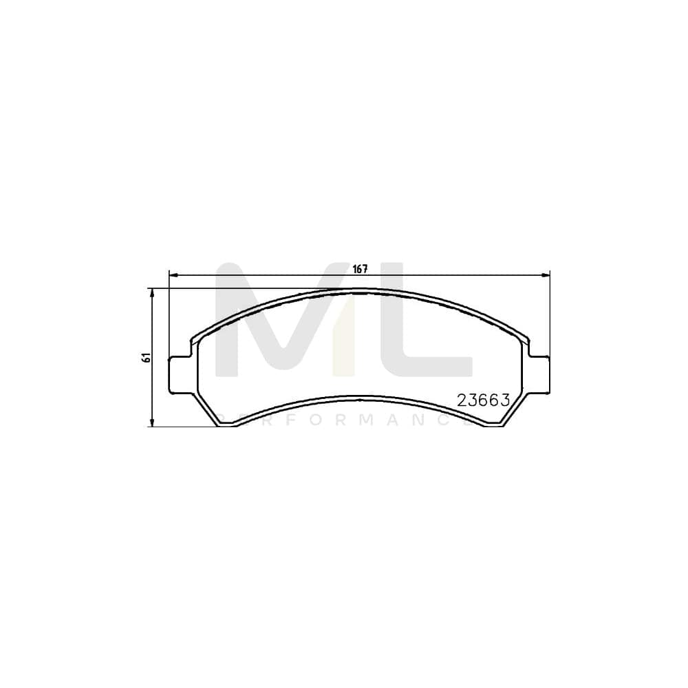 Hella 8DB 355 011-911 Brake Pad Set For Chevrolet Blazer S10 Not Prepared For Wear Indicator | ML Performance Car Parts