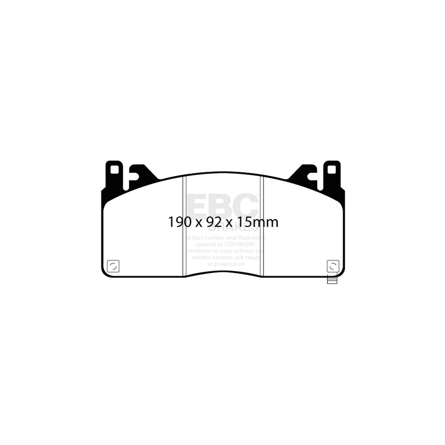 EBC DP43055R Ford Mustang Yellowstuff Front Brake Pads 2 | ML Performance UK Car Parts