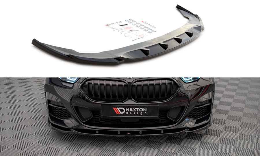 Maxton Design BM-2-44-MPACK-FD1T Front Splitter V.1 BMW Series 2 Gran Coupe M-Pack / M235i F44 | ML Performance UK Car Parts