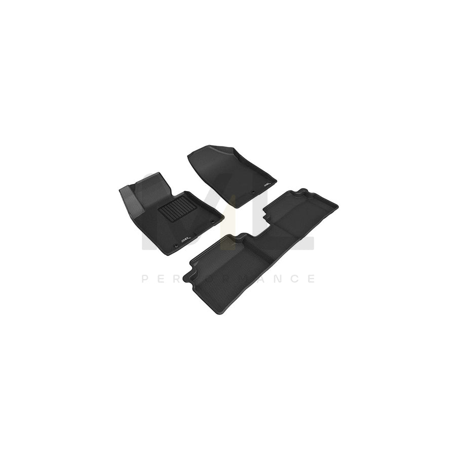 3D L1HY04801509 Floor mat set for HYUNDAI i30 Elastomer, Front, Rear, Quantity: 3, Black | ML Performance Car Parts