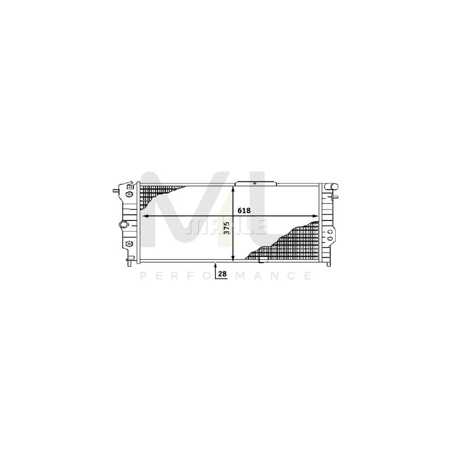 MAHLE ORIGINAL CR 440 000S Engine radiator with screw, Mechanically jointed cooling fins, Automatic Transmission | ML Performance Car Parts