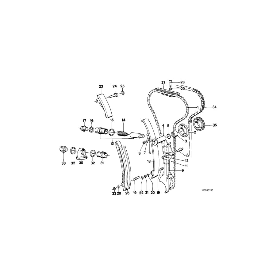 Genuine BMW 11111307424 E28 E24 Bolt (Inc. M5 & M635CSi) | ML Performance UK Car Parts