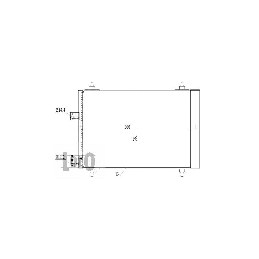 Abakus 0090160010 Air Conditioning Condenser For Citroën C5 | ML Performance UK