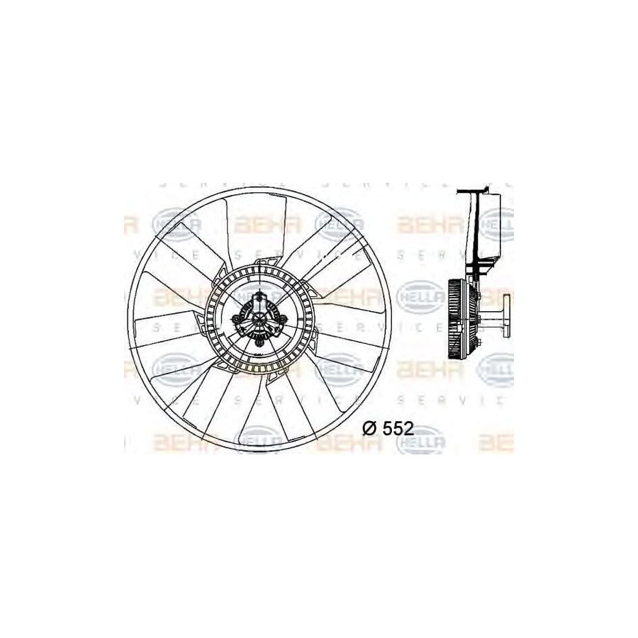 Hella 8MV 376 757-141 Fan, Radiator