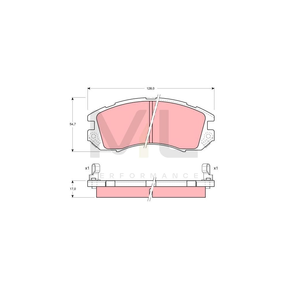 TRW Gdb989 Brake Pad Set With Acoustic Wear Warning | ML Performance Car Parts