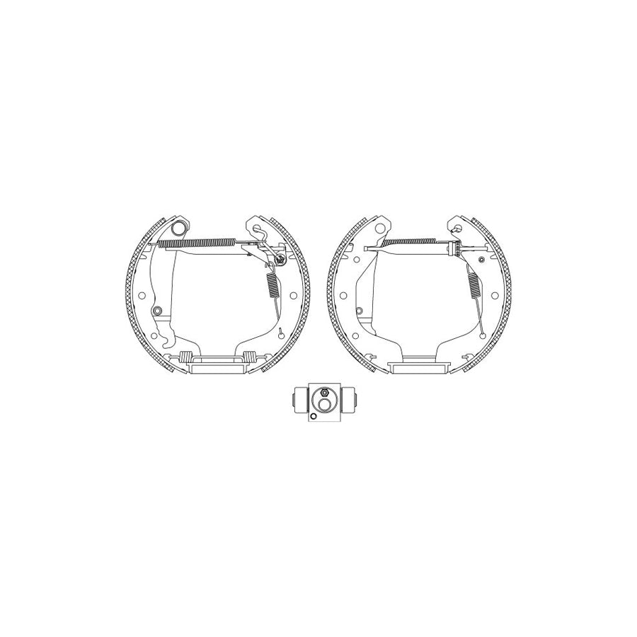 Hella Shoe Kit Pro 8DB 355 005-221 Brake Set, Drum Brakes