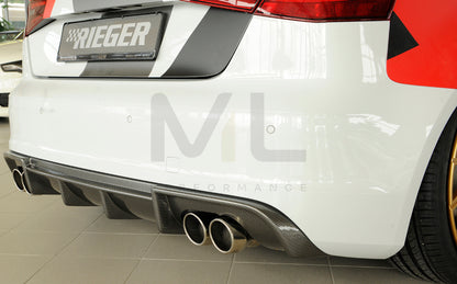 Rieger 00099356 Audi 8V A3 Rear Diffuser 3 | ML Performance UK Car Parts