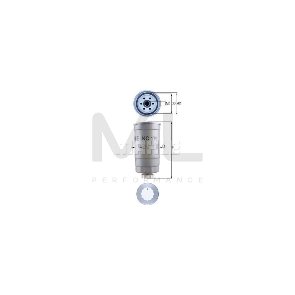 MAHLE ORIGINAL KC 179 Fuel filter Spin-on Filter | ML Performance Car Parts