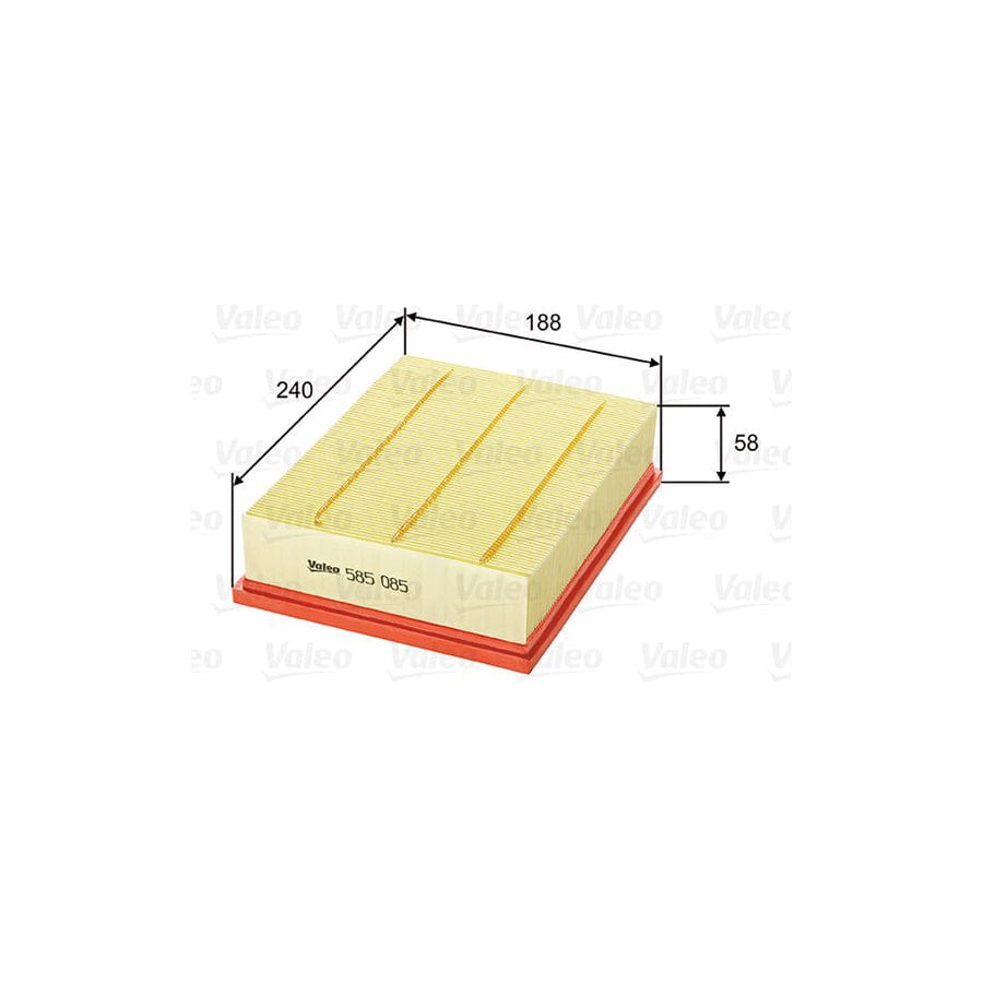 VALEO 585085 Air Filter | ML Performance UK Car Parts