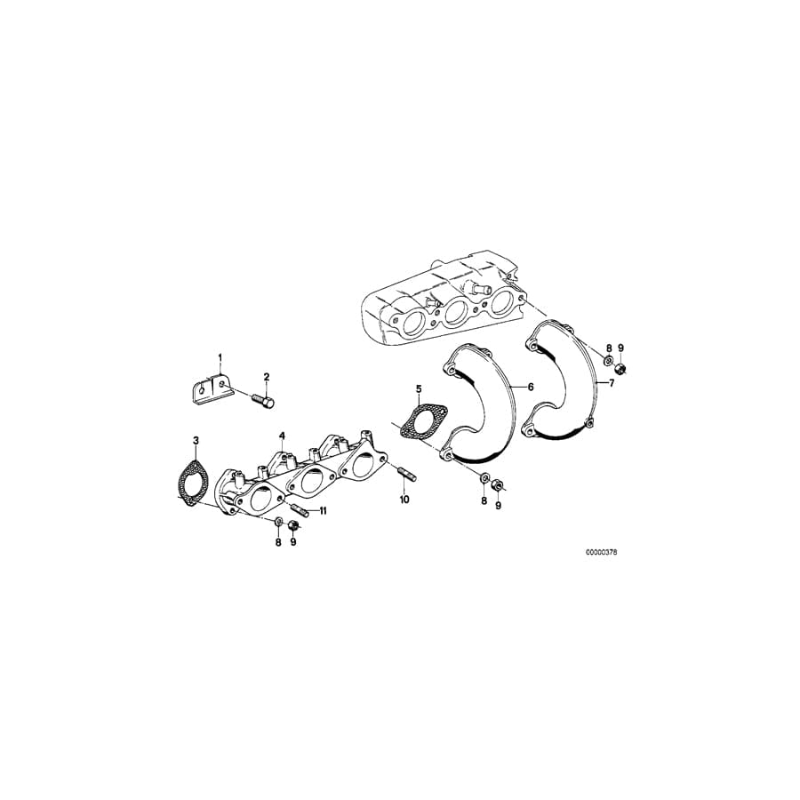 Genuine BMW 11611256415 E24 E23 E12 Intake Manifold ZYL.1-3 (Inc. 3.0CSi, 732i & 630CSi) | ML Performance UK Car Parts