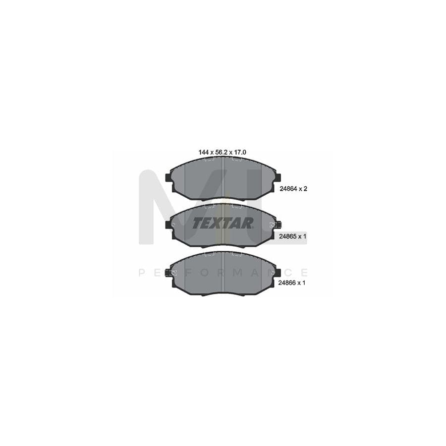 TEXTAR 2486401 Brake pad set with acoustic wear warning | ML Performance Car Parts