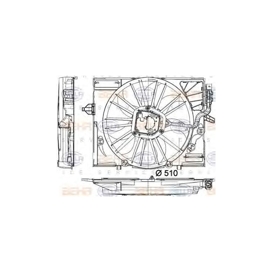 Hella 8EW 351 043-081 Fan, Radiator