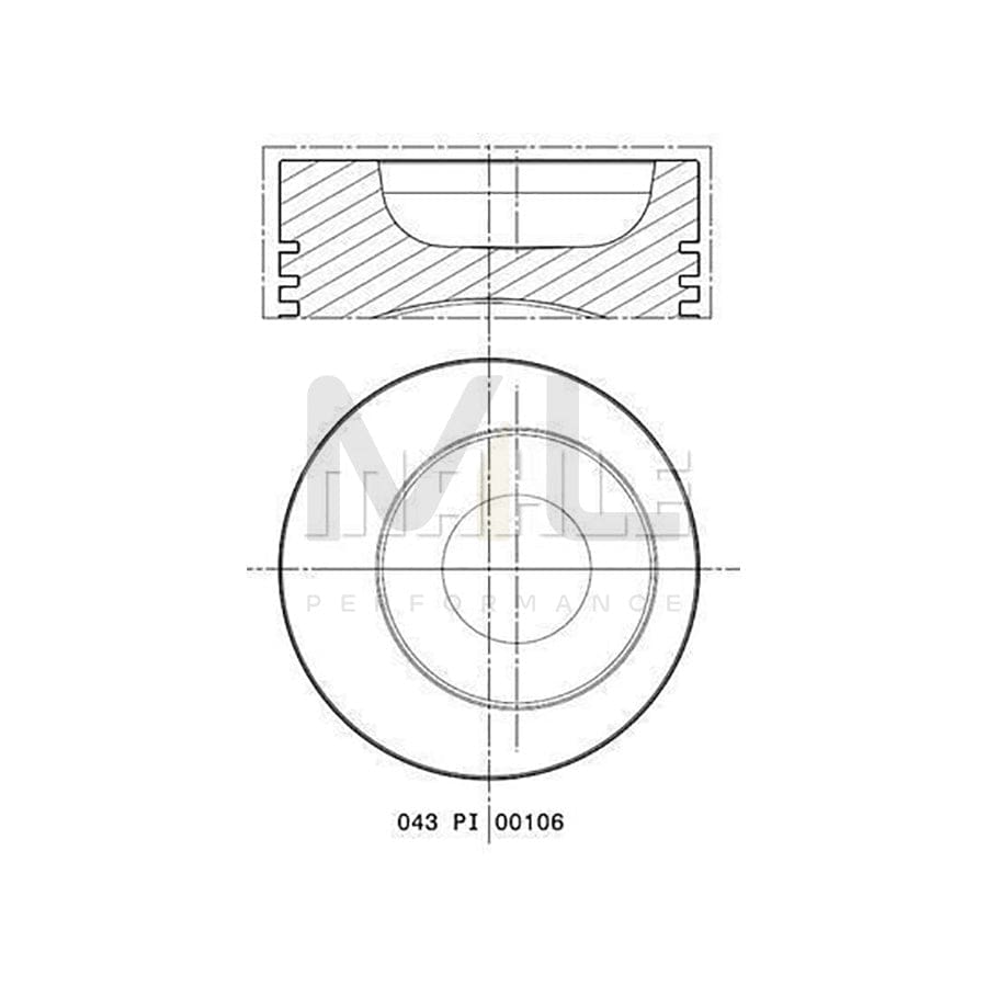 MAHLE ORIGINAL 503 48 02 Piston for PORSCHE 924 Coupe 87,51 mm, without cooling duct | ML Performance Car Parts