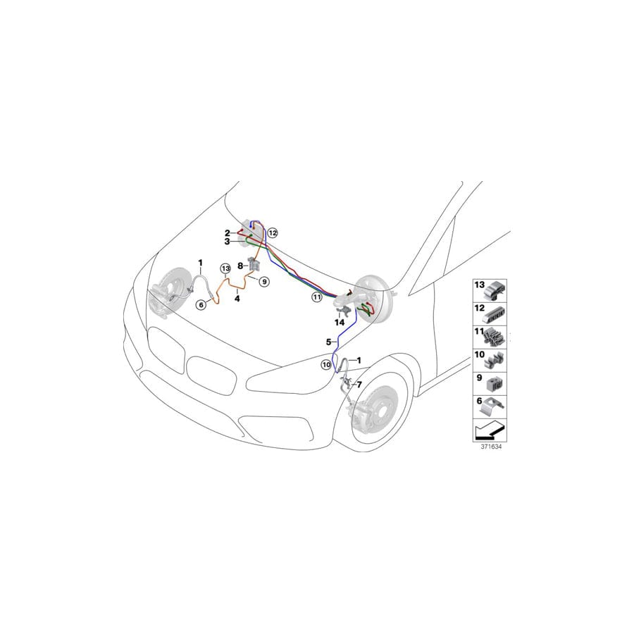 Genuine BMW 34306875883 F45 F46 F48 Pipe - Brake Master Cylinder- M12-M12 (Inc. X1 18i, 225i & 225iX) | ML Performance UK Car Parts