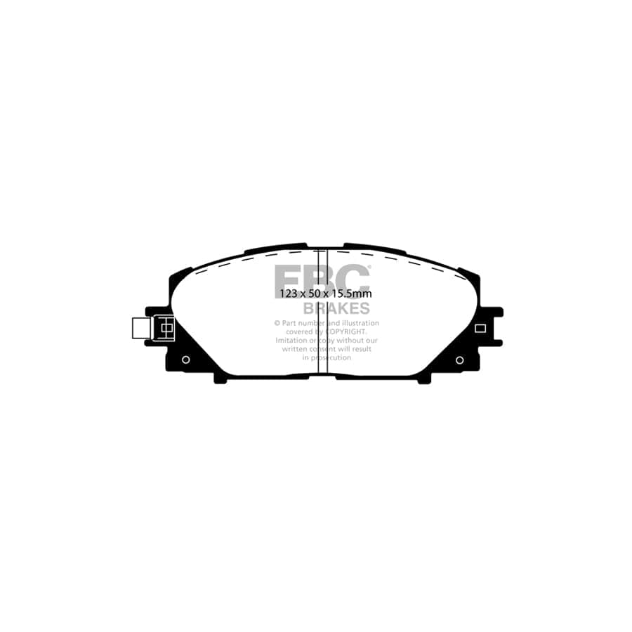 EBC PD01KF822 Lexus Toyota Greenstuff Front Brake Pad & Plain Disc Kit  - Akebono Caliper 2 | ML Performance UK Car Parts