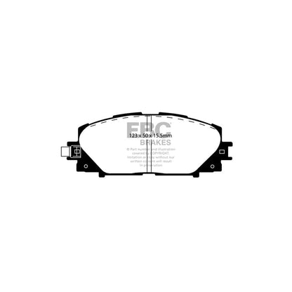 EBC PD01KF822 Lexus Toyota Greenstuff Front Brake Pad & Plain Disc Kit  - Akebono Caliper 2 | ML Performance UK Car Parts