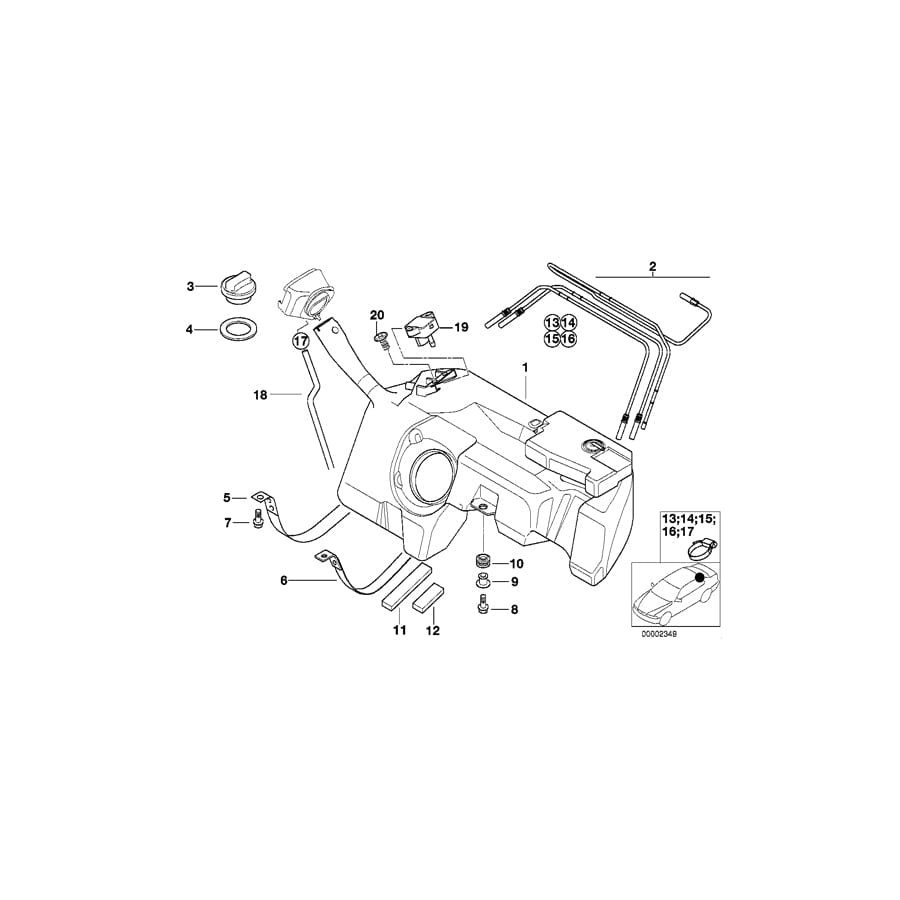 Genuine BMW 16111184726 E36 Fuel Pipes Set (Inc. Z3) | ML Performance UK Car Parts