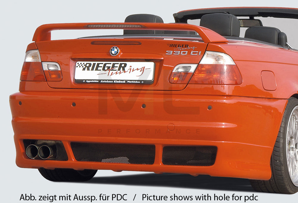 Rieger 00050208 BMW 3 Series E46 Rear Bumper 4 | ML Performance UK Car Parts