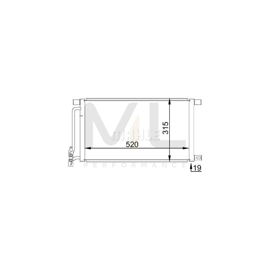 MAHLE ORIGINAL AC 235 001S Air conditioning condenser without dryer | ML Performance Car Parts