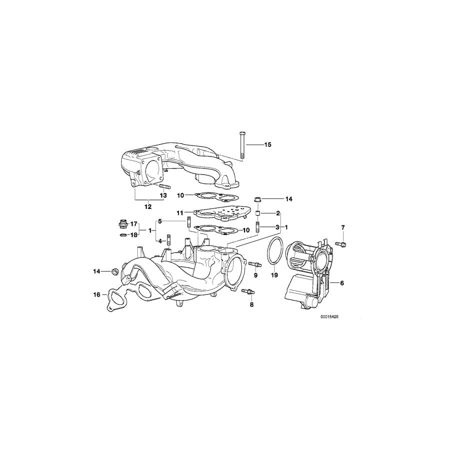 Genuine BMW 11611247772 E34 E36 Flange (Inc. 316g, 518g & Z3 1.8) | ML Performance UK Car Parts