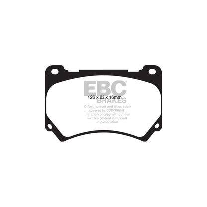 EBC DP41849R Hyundai Equus Yellowstuff Front Brake Pads 2 | ML Performance UK Car Parts