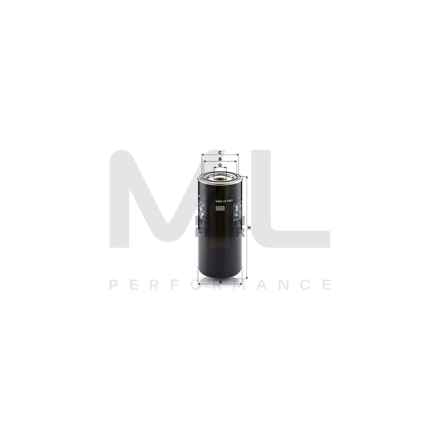 MANN-FILTER WDK 13 145/1 Fuel filter Spin-on Filter | ML Performance Car Parts