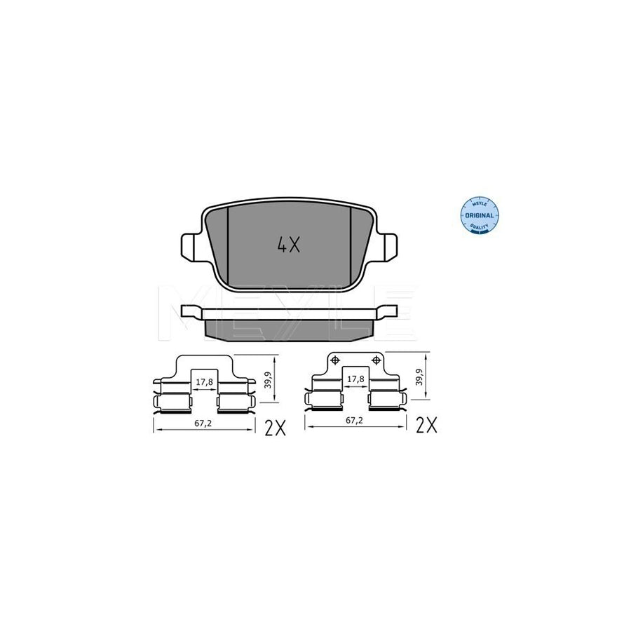 Meyle 025 245 3716 Brake Pad Set