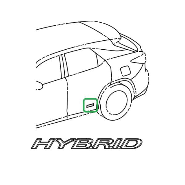 Genuine Lexus 75473-48090 RX Phase 4 O/S Sill Hybrid Badge