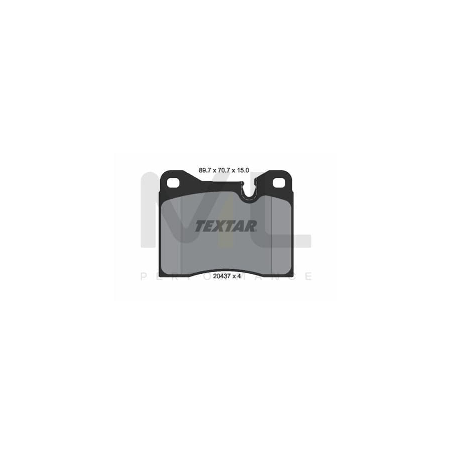 TEXTAR 2043703 Brake pad set prepared for wear indicator | ML Performance Car Parts