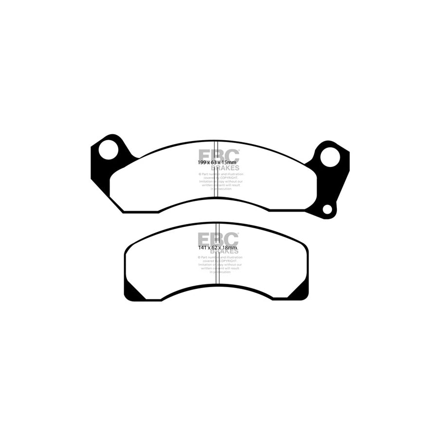 EBC PD13KF328 Ford Mustang Yellowstuff Front Brake Pad & GD Disc Kit 2 | ML Performance UK Car Parts