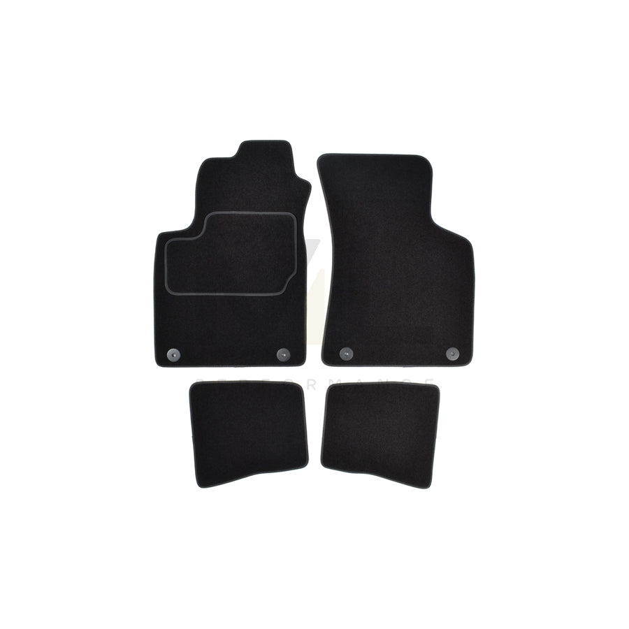 CUSTOPOL Tailored 416890 Floor mat set for AUDI TT Coupe (8N3) Textile, Front and Rear, Quantity: 4, Black | ML Performance Car Parts