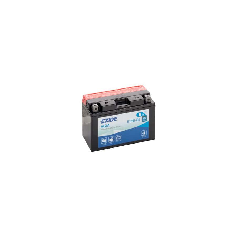 Exide ET9B-BS 12V Motorcycle Battery YT9B-BS | ML Performance UK Car Parts