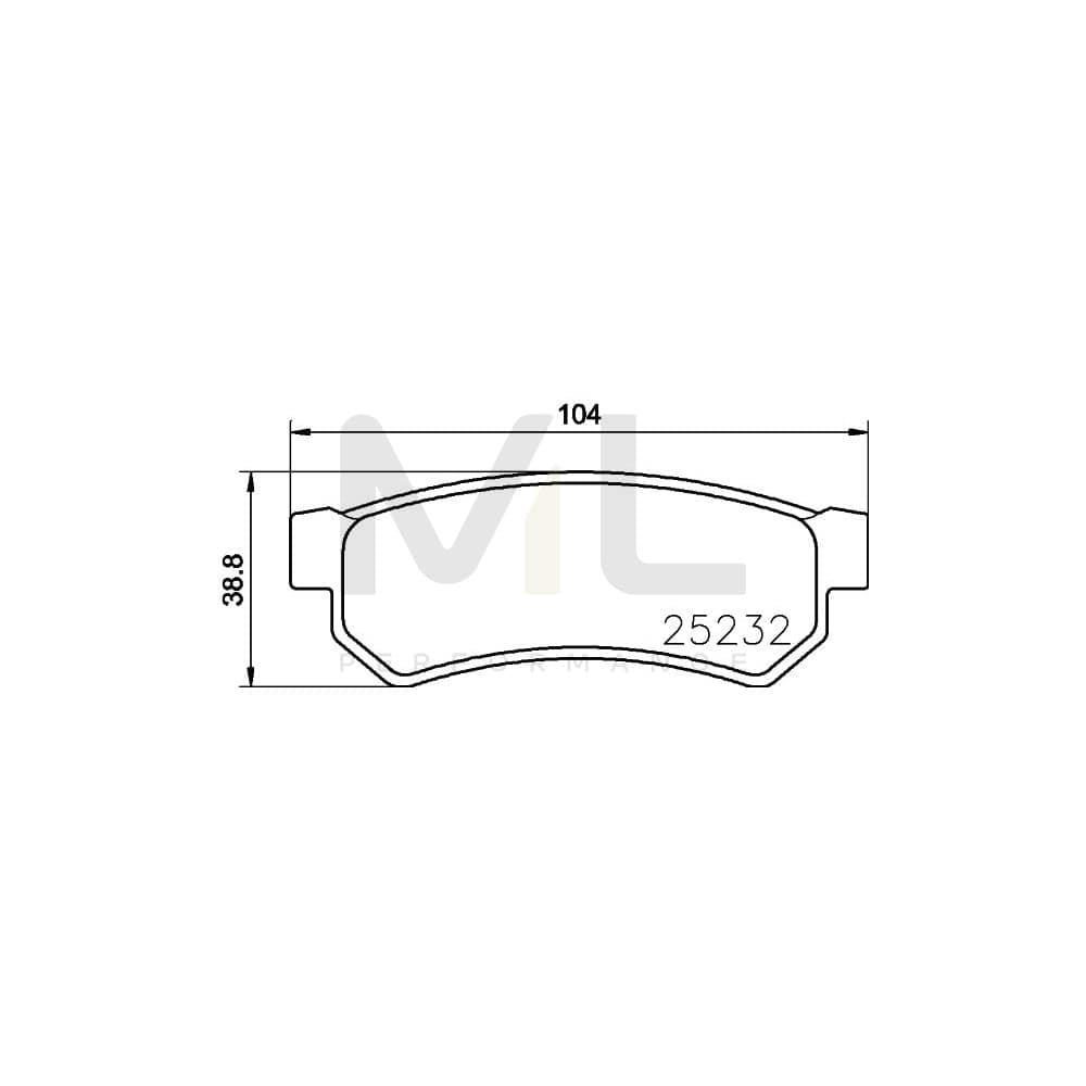 Hella 8DB 355 019-591 Brake Pad Set Not Prepared For Wear Indicator | ML Performance Car Parts