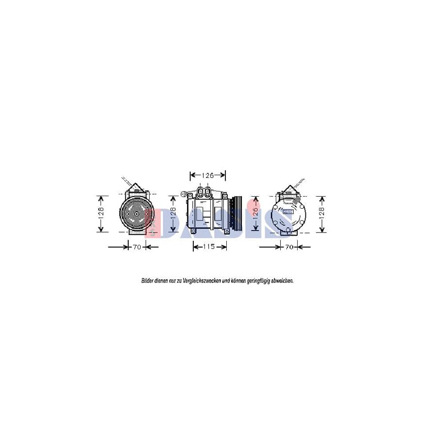 AKS Dasis 850970N Compressor, Air Conditioning | ML Performance UK