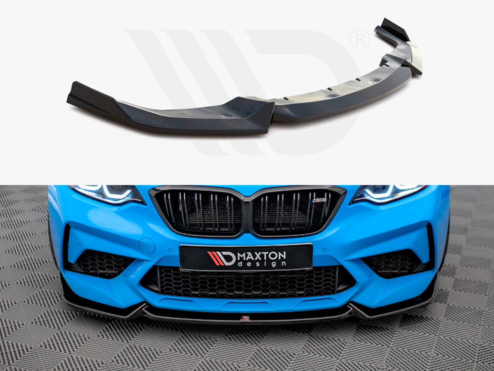 Maxton Design BM-2-87-M-COMP-FD2T Front Splitter V.2 BMW M2 Competition F87 (2018-2020) | ML Performance UK Car Parts