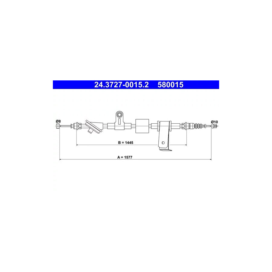 ATE 24.3727-0015.2 Hand Brake Cable