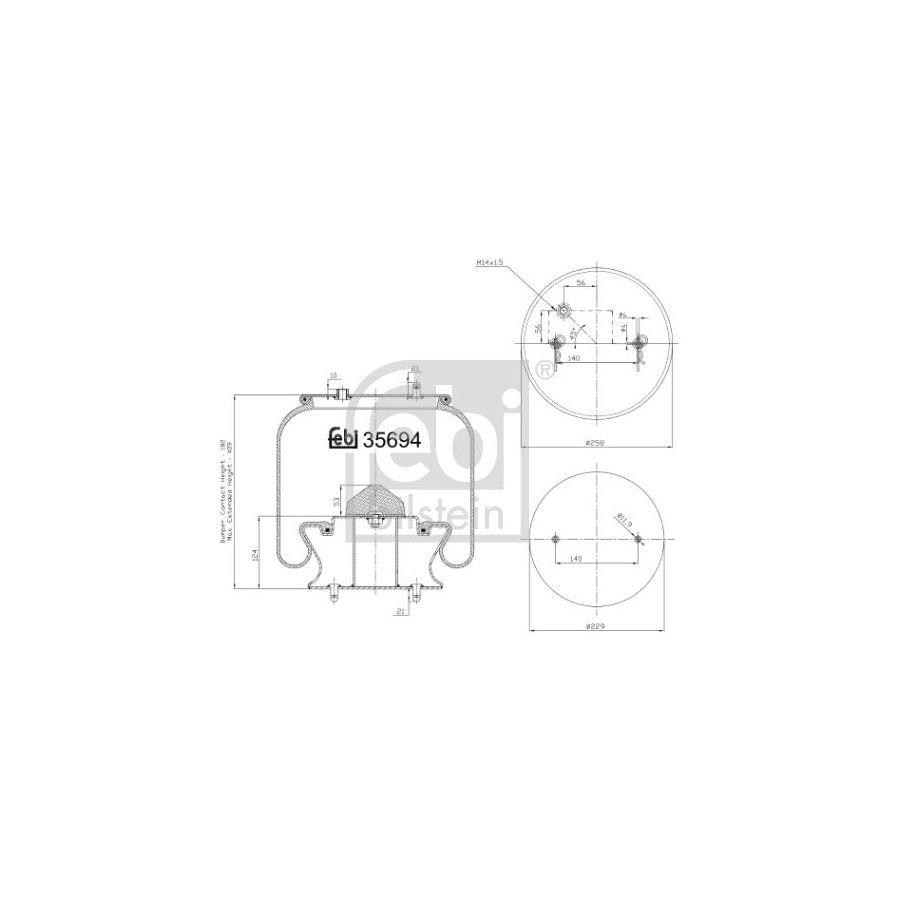 Febi Bilstein 35694 Boot, Air Suspension